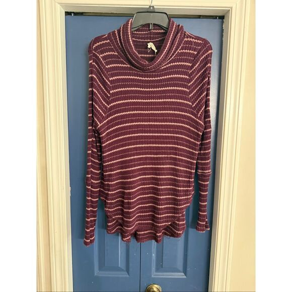 We The Free Kristina Striped Turtleneck Size M - Picture 3 of 7